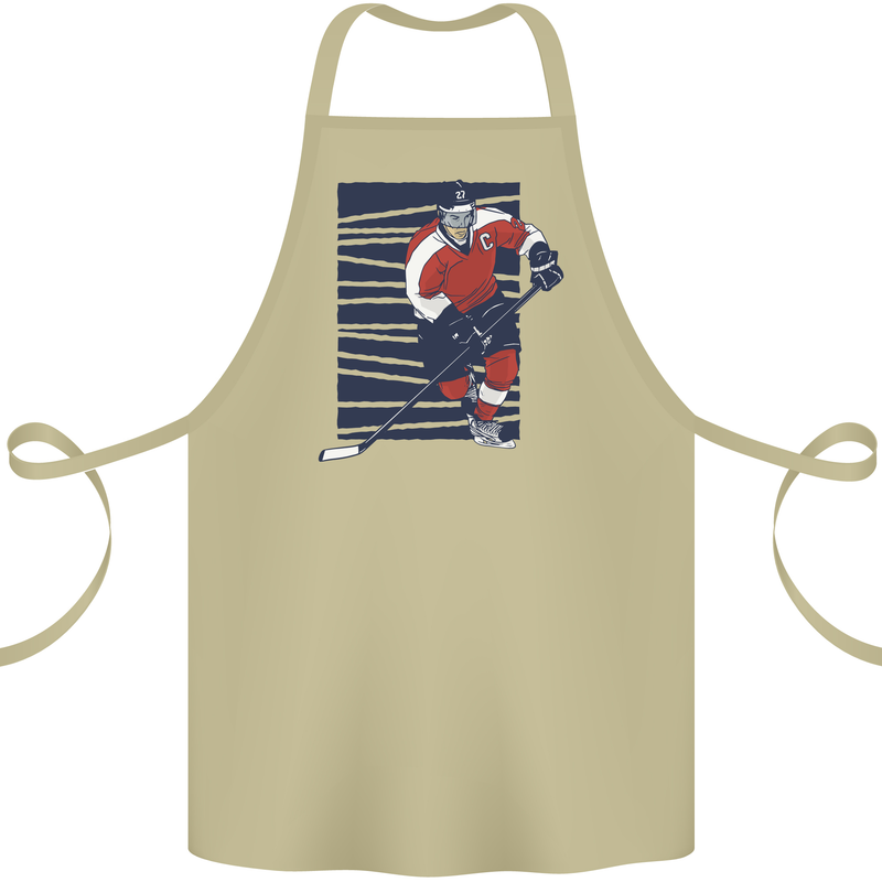 An Ice Hockey Player Cotton Apron 100% Organic Khaki