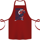 An Ice Hockey Player Cotton Apron 100% Organic Maroon