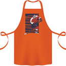 An Ice Hockey Player Cotton Apron 100% Organic Orange