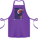 An Ice Hockey Player Cotton Apron 100% Organic Purple