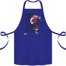 An Ice Hockey Player Cotton Apron 100% Organic Royal Blue