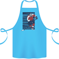 An Ice Hockey Player Cotton Apron 100% Organic Turquoise
