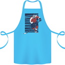 An Ice Hockey Player Cotton Apron 100% Organic Turquoise
