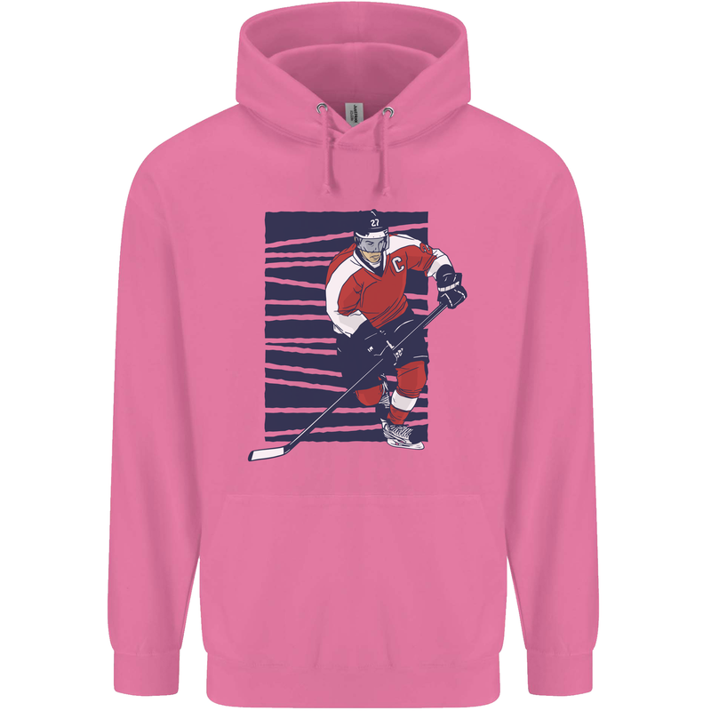 An Ice Hockey Player Mens 80% Cotton Hoodie Azelea