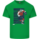 An Ice Hockey Player Mens Cotton T-Shirt Tee Top Irish Green
