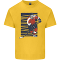 An Ice Hockey Player Mens Cotton T-Shirt Tee Top Yellow