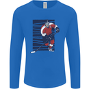 An Ice Hockey Player Mens Long Sleeve T-Shirt Royal Blue