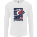 An Ice Hockey Player Mens Long Sleeve T-Shirt White