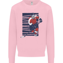 An Ice Hockey Player Mens Sweatshirt Jumper Light Pink