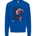 An Ice Hockey Player Mens Sweatshirt Jumper Royal Blue