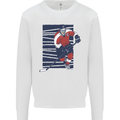 An Ice Hockey Player Mens Sweatshirt Jumper White