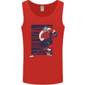 An Ice Hockey Player Mens Vest Tank Top Red
