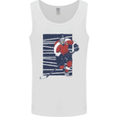 An Ice Hockey Player Mens Vest Tank Top White
