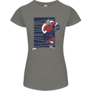 An Ice Hockey Player Womens Petite Cut T-Shirt Charcoal
