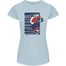 An Ice Hockey Player Womens Petite Cut T-Shirt Light Blue