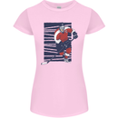 An Ice Hockey Player Womens Petite Cut T-Shirt Light Pink