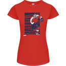 An Ice Hockey Player Womens Petite Cut T-Shirt Red