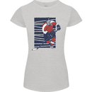 An Ice Hockey Player Womens Petite Cut T-Shirt Sports Grey
