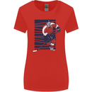 An Ice Hockey Player Womens Wider Cut T-Shirt Red