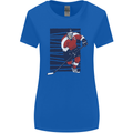 An Ice Hockey Player Womens Wider Cut T-Shirt Royal Blue