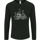 An Octopus Scuba Diver Deep Sea Diving Mens Long Sleeve T-Shirt Black