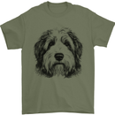 An Old English Sheepdog Dog Mens T-Shirt 100% Cotton Military Green