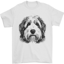 An Old English Sheepdog Dog Mens T-Shirt 100% Cotton White