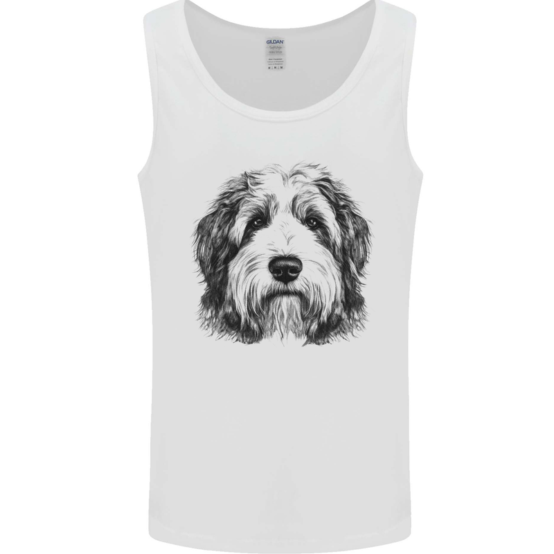 An Old English Sheepdog Dog Mens Vest Tank Top White