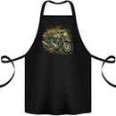 An Old Motorbike Retro Biker Motorcycle Cotton Apron 100% Organic Black