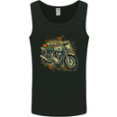 An Old Motorbike Retro Biker Motorcycle Mens Vest Tank Top Black