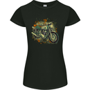 An Old Motorbike Retro Biker Motorcycle Womens Petite Cut T-Shirt Black
