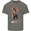 An Old Rocker With an Electric Guitar Rock Music Mens Cotton T-Shirt Tee Top Charcoal