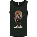 An Old Rocker With an Electric Guitar Rock Music Mens Vest Tank Top Black
