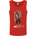 An Old Rocker With an Electric Guitar Rock Music Mens Vest Tank Top Red