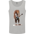 An Old Rocker With an Electric Guitar Rock Music Mens Vest Tank Top Sports Grey