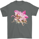 An Orchid Mantis Mens T-Shirt 100% Cotton Charcoal