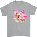 An Orchid Mantis Mens T-Shirt 100% Cotton Sports Grey
