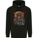 An Oriental Samurai Skull MMA Martial Arts Childrens Kids Hoodie Black