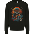 An Oriental Samurai Skull MMA Martial Arts Kids Sweatshirt Jumper Black