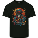 An Oriental Samurai Skull MMA Martial Arts Mens Cotton T-Shirt Tee Top Black