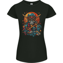 An Oriental Samurai Skull MMA Martial Arts Womens Petite Cut T-Shirt Black