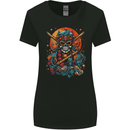 An Oriental Samurai Skull MMA Martial Arts Womens Wider Cut T-Shirt Black