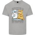 An Owl & Cat Book Reading Bibliophile Mens Cotton T-Shirt Tee Top Sports Grey
