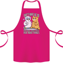 An Owl & Cat Book Reading Bookworm Cotton Apron 100% Organic Pink