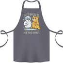 An Owl & Cat Book Reading Bookworm Cotton Apron 100% Organic Steel