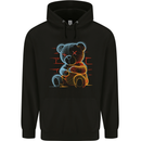 An Urban Teddy Bear Mens 80% Cotton Hoodie Black