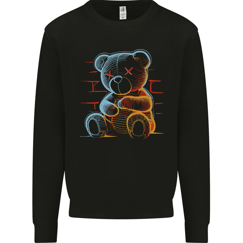 An Urban Teddy Bear Mens Sweatshirt Jumper Black