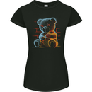 An Urban Teddy Bear Womens Petite Cut T-Shirt Black