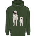 Anatolian Shepherd Dog and Puppy Childrens Kids Hoodie Forest Green