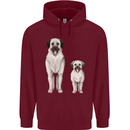 Anatolian Shepherd Dog and Puppy Childrens Kids Hoodie Maroon